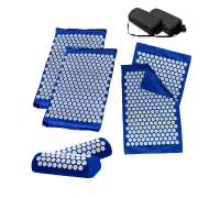 Комплект: 2 Апликатора кузнецова комплект СИНИЕ (2 подушки +2 коврика ) +2 ЧЕХЛА +2 коврика однослойных синих