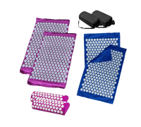 Комплект: 2 Аппликатора Кузнецова комплект ФИОЛЕТОВЫЕ (2 подушки +2 коврика ) +2 ЧЕХЛА +2 коврика однослойных синих