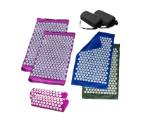 Комплект: 2 Аппликатора Кузнецова комплект ФИОЛЕТОВЫЕ (2 подушки +2 коврика ) +2 ЧЕХЛА +2 коврика однослойных синий+оливковый