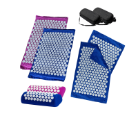 Комплект: 2 Аппликатора Кузнецова комплект СИНИЙ+ФИОЛЕТОВЫЙ (2 подушки +2 коврика ) +2 ЧЕХЛА +2 коврика однослойных синих