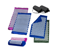 Комплект: 2 Аппликатора Кузнецова комплект СИНИЙ+ФИОЛЕТОВЫЙ (2 подушки +2 коврика ) +2 ЧЕХЛА +2 коврика однослойных синий+оливковый