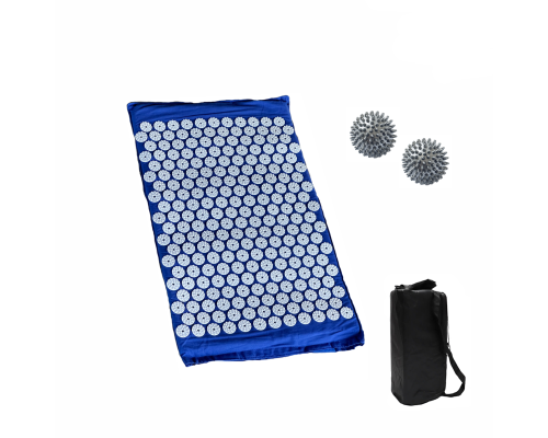 Коврик синий + поролон+ ЧЕХОЛ+ 2 мяча серых