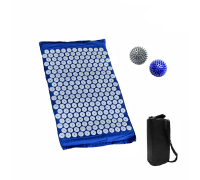 Коврик синий + поролон+ ЧЕХОЛ+ 2 мяча синий и серый