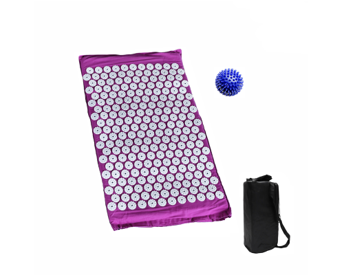 Коврик фиолетовый+поролон+ЧЕХОЛ+ мяч синий