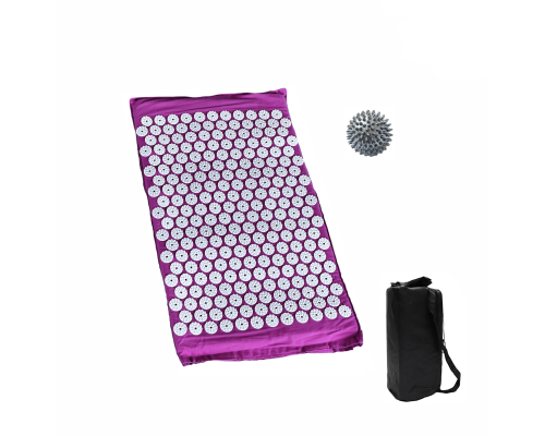 Коврик фиолетовый+поролон+ЧЕХОЛ+ мяч серый