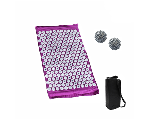 Коврик фиолетовый+поролон+ЧЕХОЛ+ 2 мяча серых