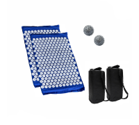 Комплект: 2 коврика синих +поролон+ 2 ЧЕХЛА+2 мяча серых