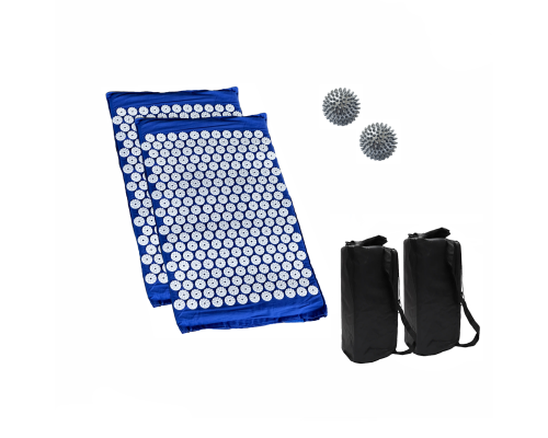 Комплект: 2 коврика синих +поролон+ 2 ЧЕХЛА+2 мяча серых