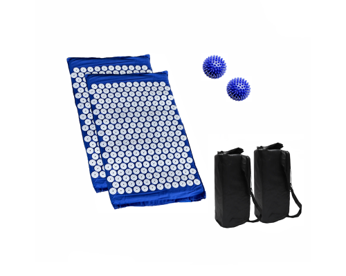 Комплект: 2 коврика синих +поролон+ 2 ЧЕХЛА+2 мяча синих