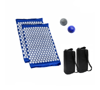 Комплект: 2 коврика синих +поролон+ 2 ЧЕХЛА+2 мяча синий и серый