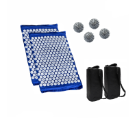 Комплект: 2 коврика синих +поролон+ 2 ЧЕХЛА+4 мяча серых