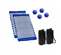 Комплект: 2 коврика синих +поролон+ 2 ЧЕХЛА+4 мяча синих