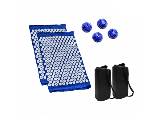 Комплект: 2 коврика синих +поролон+ 2 ЧЕХЛА+4 мяча синих