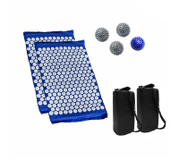 Комплект: 2 коврика синих +поролон+ 2 ЧЕХЛА+4 мяча (1 синий и 3 серых)