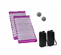 Комплект: 2 коврика фиолетовых +поролон+ 2 ЧЕХЛА+ 2 мяча серых