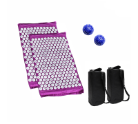Комплект: 2 коврика фиолетовых +поролон+ 2 ЧЕХЛА+ 2 мяча синих