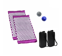 Комплект: 2 коврика фиолетовых +поролон+ 2 ЧЕХЛА+2 мяча синий и серый
