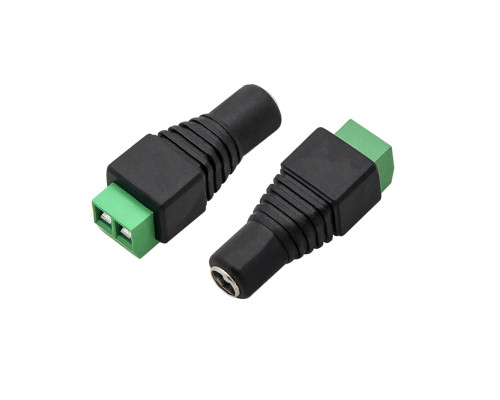 Разъем питания для камеры видеонаблюдения DC (мама) с клеммной колодкой PST-DCF01 в комплекте 2 шт.