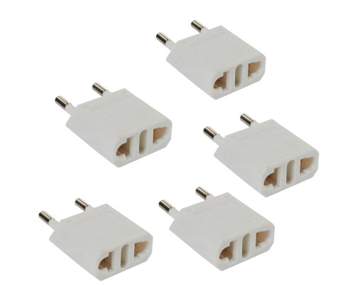 Универсальный адаптер-переходник на евровилку IR39, белый, 5 шт.