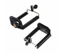 Держатель зажим для телефона на монопод или треногу с резьбой 1/4", 2 шт.