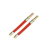 Шланг для насоса для подкачки шин, резиновый удлинитель ниппеля, красный, 2 шт