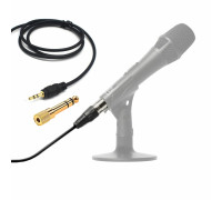Кабель XLR для микрофона 10 м с переходником Jack 3.5 мм на Jack 6.3 мм