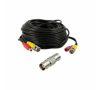 Кабель комбинированный BNC/DC-BNC/DC  для видеонаблюдения длина 20 метров  с переходником гнездо BNC (мама) - гнездо BNC (мама)  для удлинения кабеля