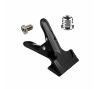 Держатель-прищепка PR-3/8M с винтом 1/4 и переходником с внешней резьбой 3/8