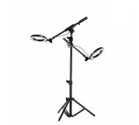 Напольный светильник JLG-2 в виде двух светодиодных ламп диаметром 16 см на штативе JBH