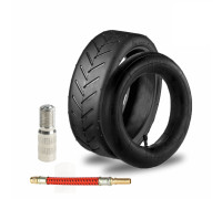 Камера с покрышкой для электросамоката Xiaomi, резиновая, размер 8 1/2"x 2", удлинитель ниппеля и красный шланг для насоса подкачки шин