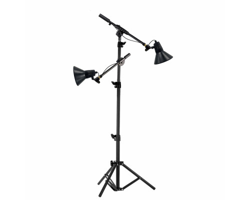 [СЛГП] Напольный светильник JBAB-2 с 2 черными абажурами на штативе JBH