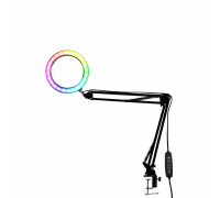 Настольная лампа светильник RGB-NB20 с 15 цветовыми оттенками, диаметр 20 см, на пантографе