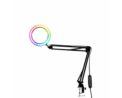 Настольная лампа светильник RGB-NB20 с 15 цветовыми оттенками, диаметр 20 см, на пантографе