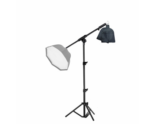Напольная стойка журавль LS-63HB для софтбокса усиленная с крючком и сумкой для противовеса