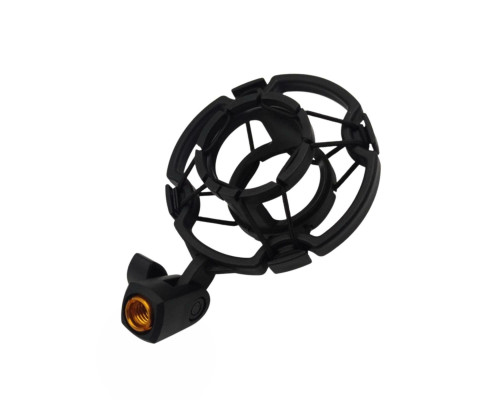 Держатель для микрофона паук P1-3/8M пластиковый противоударный с металлической резьбой крепления 3/8