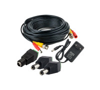Комплект К-5.2 для системы видеонаблюдения: кабель BNC/DC 5 м, переходники DC(мама), DC(папа)  и блок питания