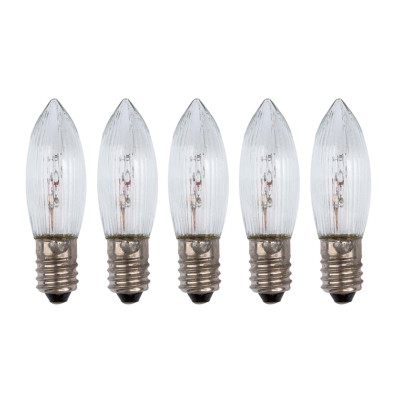 Лампа накаливания, цоколь Е10, мощность 3Вт, 5 шт