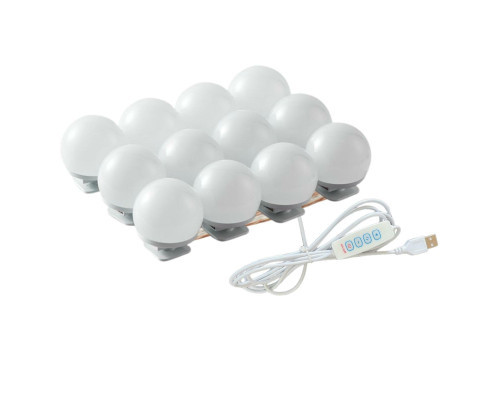 Подсветка для зеркала, 12 лампочек с регулировкой яркости