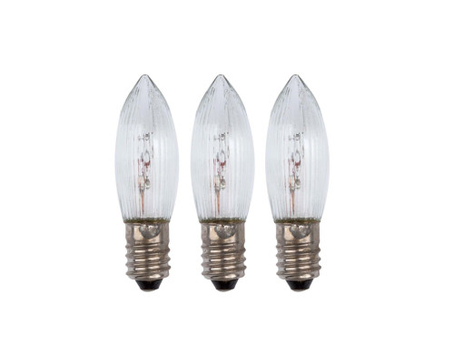 Лампа накаливания, цоколь Е10, мощность 3Вт, 3 шт