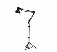 Светильник напольный, поворотный торшер FLS-B с черным абажуром