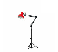 Светильник напольный, поворотный торшер FLS-R с красным абажуром