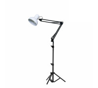 Светильник напольный, поворотный торшер FLS-W с белым абажуром