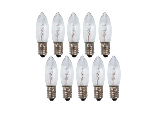 Лампа накаливания, цоколь Е10, мощность 3Вт, 10 шт