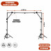 Переносной каркас для фотофона KFU-280Z с усиленными углами против провисания, высота до 2 м и ширина до 2,80 м