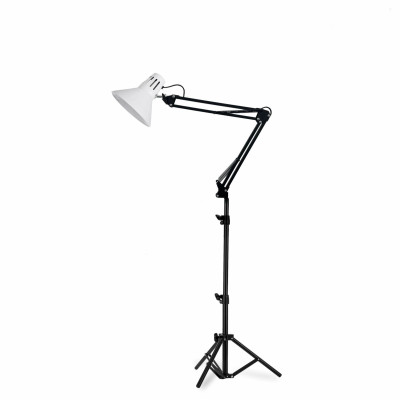 Напольная лампа с белым абажуром LW-PJ на пантографе на штативе JBH