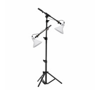 [СГП] Напольный светильник JBAW-2 с белыми абажурами на штативе JBH