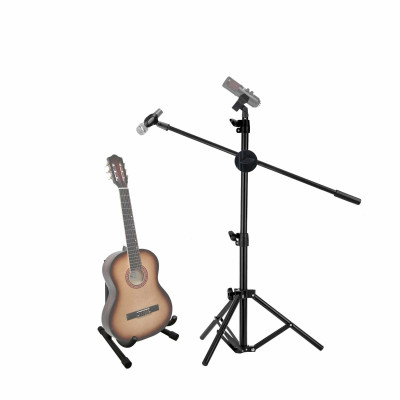 Микрофонная стойка MCPro-5G c 2 держателями для микрофона в комплекте с подставкой для гитары