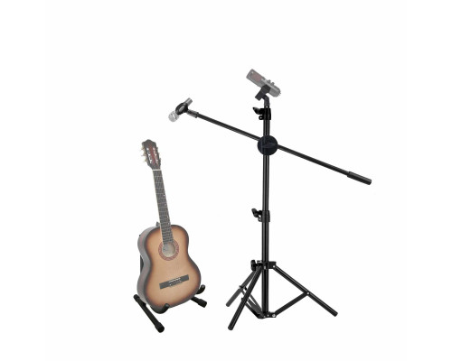 Микрофонная стойка MCPro-5G c 2 держателями для микрофона в комплекте с подставкой для гитары