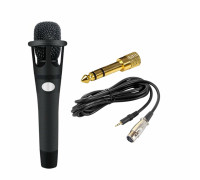 Микрофон E300 с кабелем XLR - jack 3.5, 3 pin, 2 м и переходником на Jack 6.3 mm