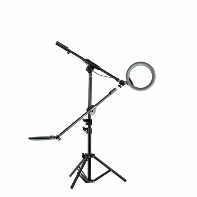 Напольный светильник JBL-2 в виде двух ламп диаметром 20 см на штативе JBH